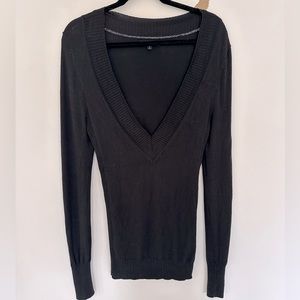 Express Design Studio Black V Neck Sweater Size S